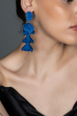 Boucle d'Oreille Bleu Marine UK573