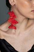 Boucle d'Oreille Rouge UK575