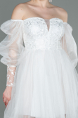 Robe de Cérémonie Courte Blanc ABK1745