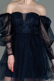 Robe de Cérémonie Courte Bleu Marine ABK1745