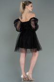 Robe de Cérémonie Courte Noir ABK1745