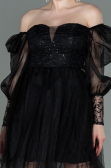 Robe de Cérémonie Courte Noir ABK1745