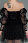 Robe de Cérémonie Courte Noir ABK1745