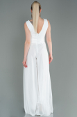 Robe De Cérémonie Mousseline Blanc ABT075