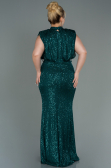 Robe de Soirée Grande Taille Longue Squameuse Émeraude ABU3115