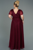 Robe De Soirée Grande Taille Longue Rouge Bordeaux ABU2310