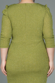Robe Grande Taille Courte Pistache vert ABK1246