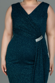 Robe de Soirée Grande Taille Midi Émeraude ABK1752