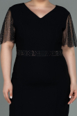 Robe Grande Taille Midi Noir ABK1338