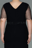 Robe Grande Taille Midi Noir ABK1338