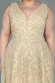 Robe de Soirée Grande Taille Longue Or ABU2537