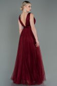 Robe de Soirée Longue Rouge Bordeaux ABU3135