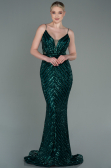 Robe Queue de Poisson Longue Émeraude ABU892