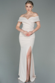 Robe de Soirée Longue Beige ABU3156