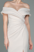 Robe de Soirée Longue Beige ABU3156