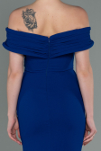 Robe de Soirée Longue Bleu Saxe ABU3156