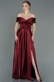 Robe de Soirée Longue Rouge Bordeaux ABU3157