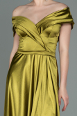 Robe de Soirée Longue Pistache vert ABU3157