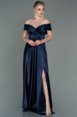Robe de Soirée Longue Bleu Marine ABU3157
