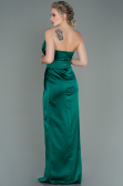 Robe de Soirée Longue Satin Émeraude ABU2844