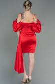 Robe de Cérémonie Courte Satin Rouge ABK1773