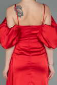 Robe de Cérémonie Courte Satin Rouge ABK1773