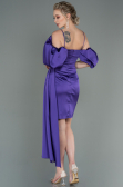 Robe de Cérémonie Courte Satin Violet ABK1773