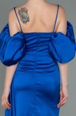 Robe de Cérémonie Courte Satin Bleu Saxe ABK1773