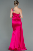 Robe De Soirée Satin Longue Fushia ABU2386