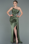 Robe De Fiançaille Satin Longue Kaki ABU3088