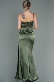 Robe De Fiançaille Satin Longue Kaki ABU3088