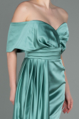 Robe De Soirée Satin Longue Menthe ABU2893