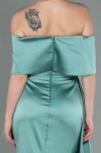 Robe De Soirée Satin Longue Menthe ABU2893