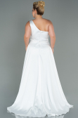 Robe Grande Taille Longue Blanc ABU3171