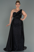 Robe Grande Taille Longue Noir ABU3171