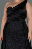 Robe Grande Taille Longue Noir ABU3171