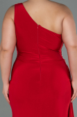 Robe Grande Taille Longue Rouge ABU3132