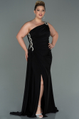 Robe Grande Taille Longue Noir ABU3132