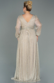 Robe de Soirée Grande Taille Longue Beige ABU3154