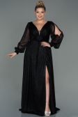 Robe de Soirée Grande Taille Longue Noir ABU3154