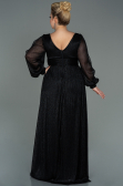 Robe de Soirée Grande Taille Longue Noir ABU3154