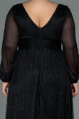 Robe de Soirée Grande Taille Longue Noir ABU3154