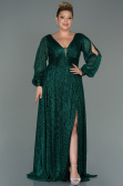 Robe de Soirée Grande Taille Longue Émeraude ABU3154