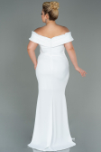 Robe de Soirée Grande Taille Longue Blanc ABU3172