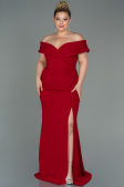 Robe de Soirée Grande Taille Longue Rouge ABU3172