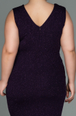Robe de Soirée Grande Taille Midi Violet Foncé ABK1752