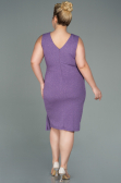 Robe de Soirée Grande Taille Midi Lilas ABK1752