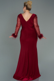 Robe De Soirée Grande Taille Longue Rouge Bordeaux ABU2976