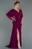 Robe Grande Taille Longue Prune ABU3173
