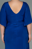 Robe Grande Taille Longue Bleu Saxe ABU3173